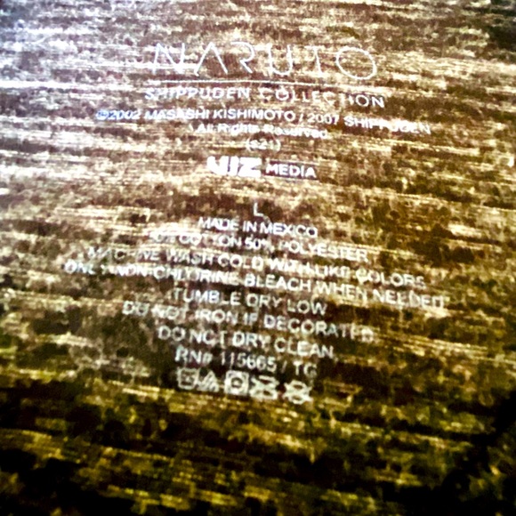 Vintage Naruto Kakashi Hatake Team 07 Manga Men's T-Shirt L - Picture 3 of 3